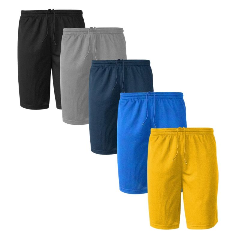 BenBen Men's Performance Aero Mesh P.E. Shorts | 9" Inseam, Lightweight & Breathable Black/Red/Purple/Navy/Maroon S-3XL