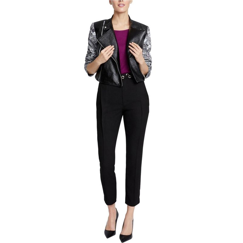 Rachel Roy Womens Charlie Floral Jacket, gray, Large