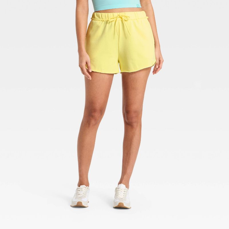 Women's French Terry Shorts - JoyLab™ Yellow XL