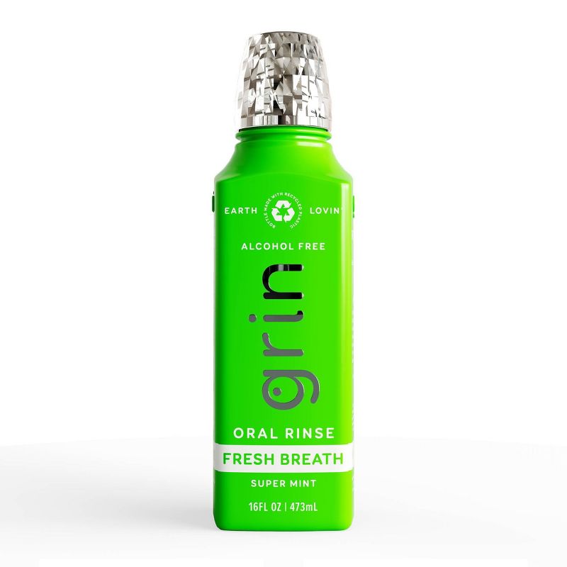 Grin Oral Care Fresh Breath Mouthwash Mint - 16 fl oz