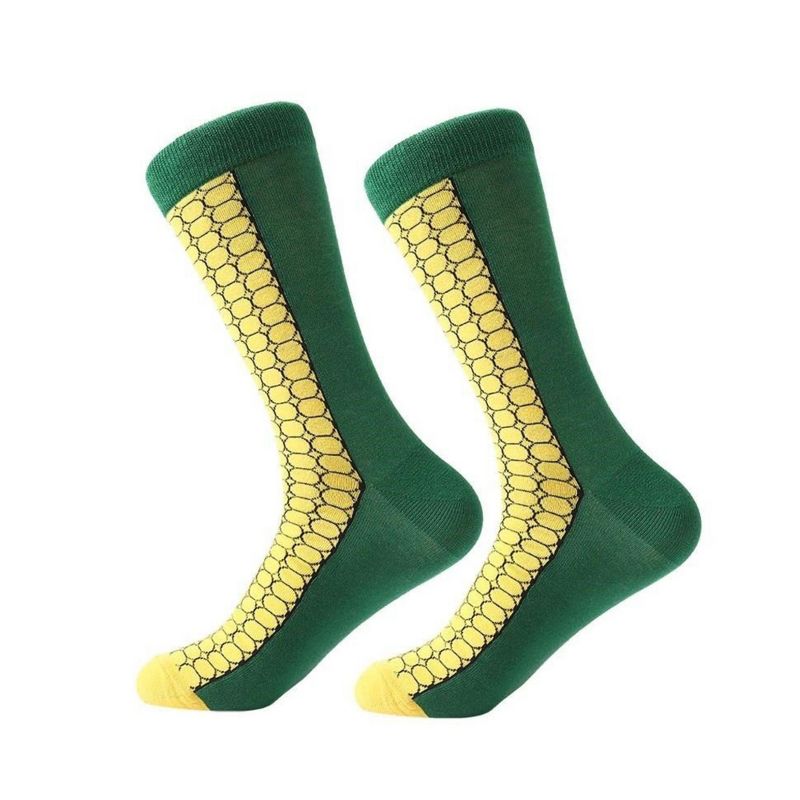 Corn of the Cob Socks - Men's Sizes, Adult Large from the Sock Panda