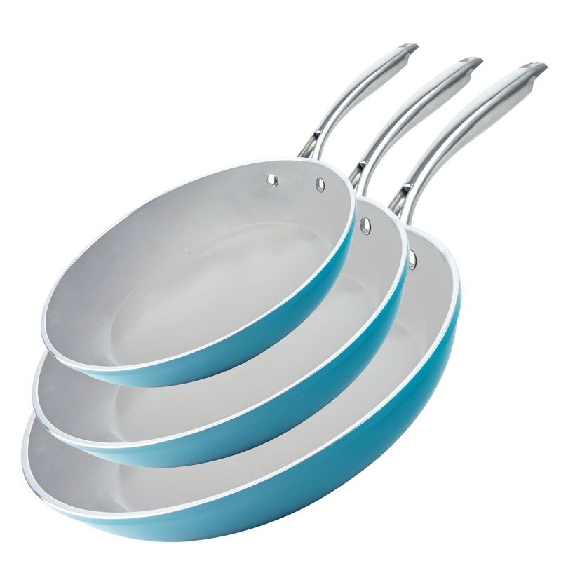 Gotham Steel 3 Pc Nonstick Fry Pan Set - 8'' 10'' and 12''
