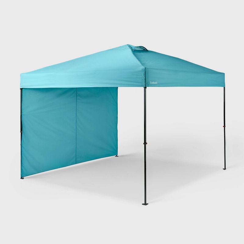 10x10 Steel Weekender Canopy with Wind Vent and Shade Wall - Embark™: Rust-Resistant, UV-Resistant Shelter Tent