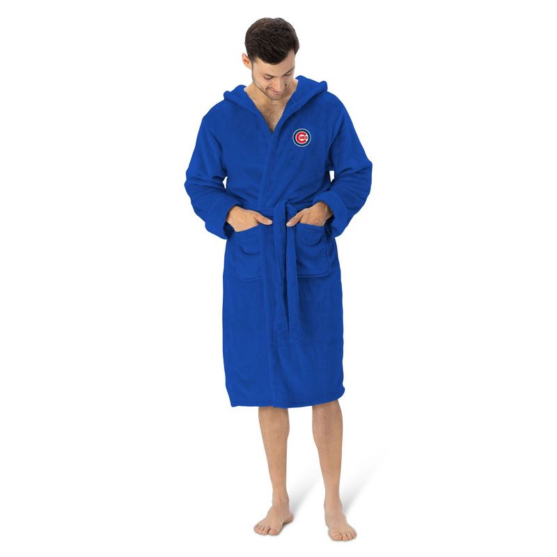 Chicago Cubs MLB Hooded Silk Touch Bath Robe 26x47 Inches