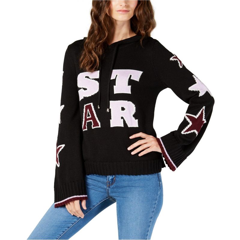 I.N.C International Concepts Womens Star Pullover Sweater, black, Small