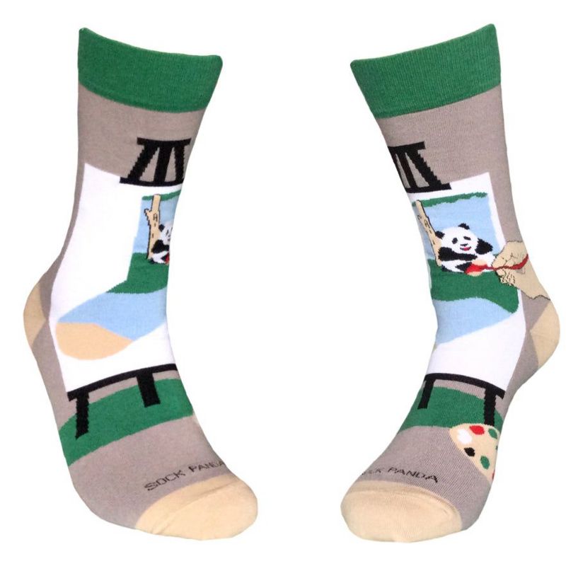 Panda Art on an Easel Socks - The Best Art Sock Ever! - (Men's Sizes, Adult Large) from the Sock Panda