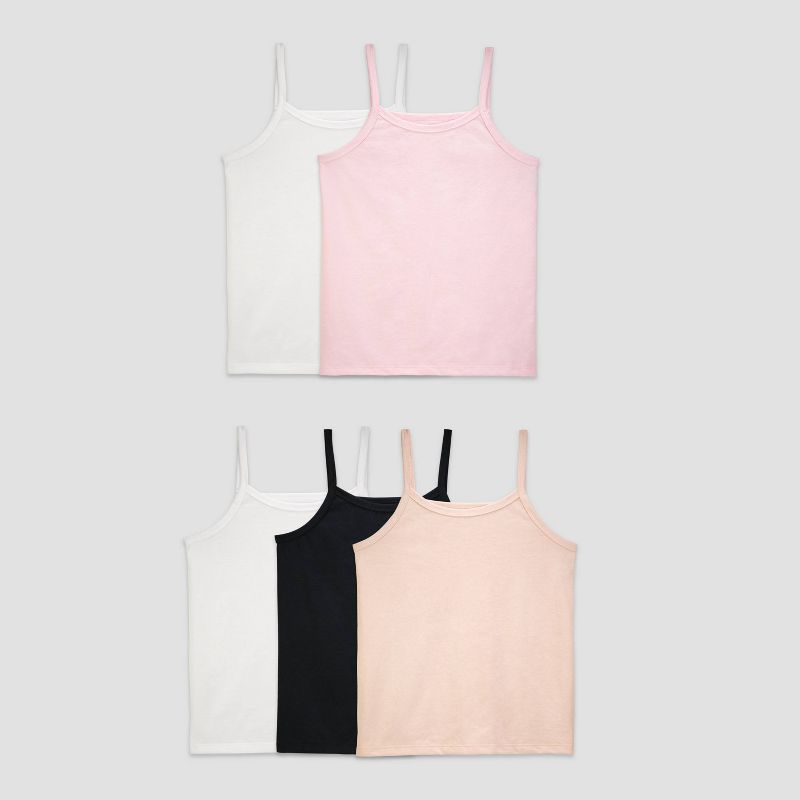 Fruit of the Loom Girls' 5pk Cami - Colors May Vary L