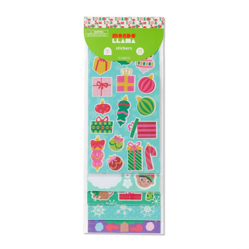 Christmas Craft 10 Sheet Holiday Sticker Pack - Mondo Llama™