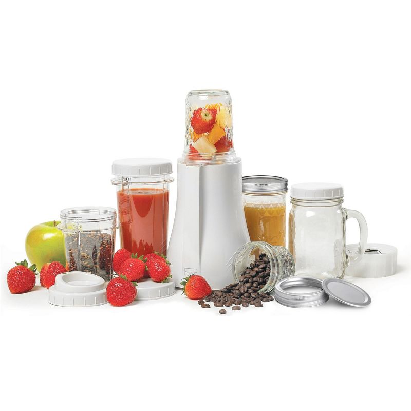 Tribest Personal Blender Original Single-Serving Blender (16-Piece Mason Jar Set) – Off-White