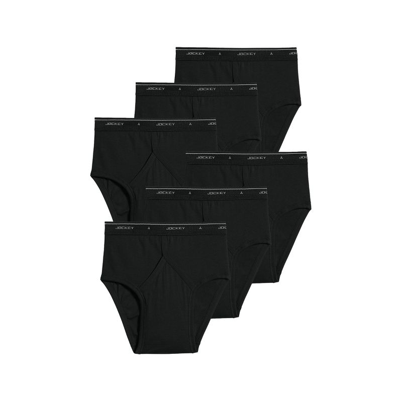 Jockey Men's Classic Low Rise Brief - 6 Pack 38 Black