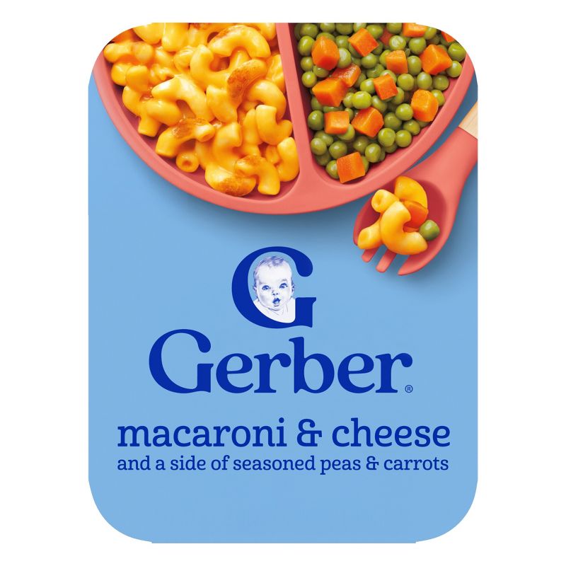 Gerber Toddler Food Meals Macaroni & Cheese with Seasoned Peas and Carrots - 6.6oz​