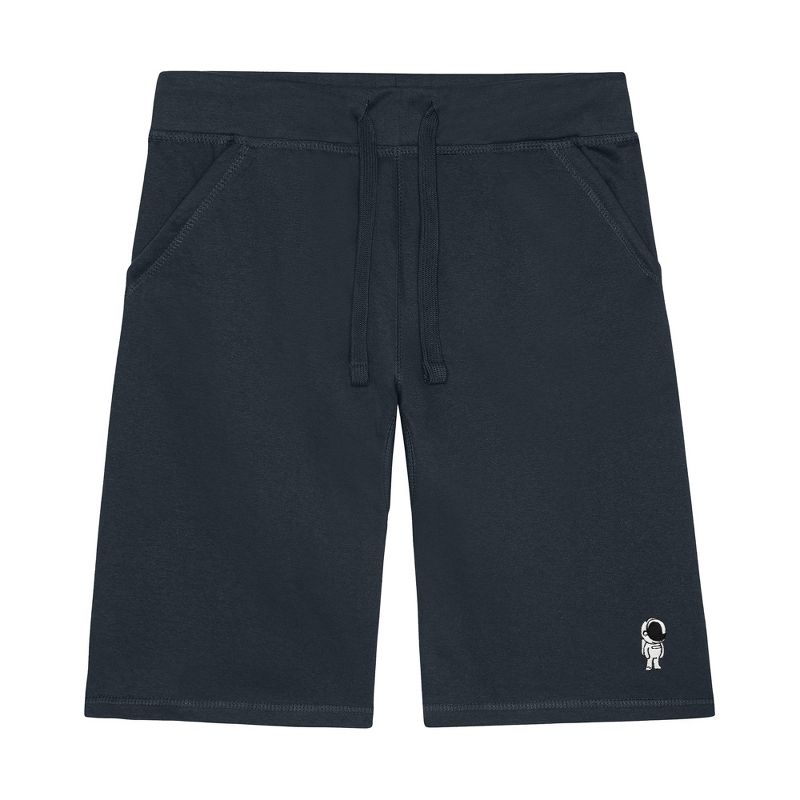 Dalix Mens Astronaut Midweight Fleece Short in Navy Blue L Large