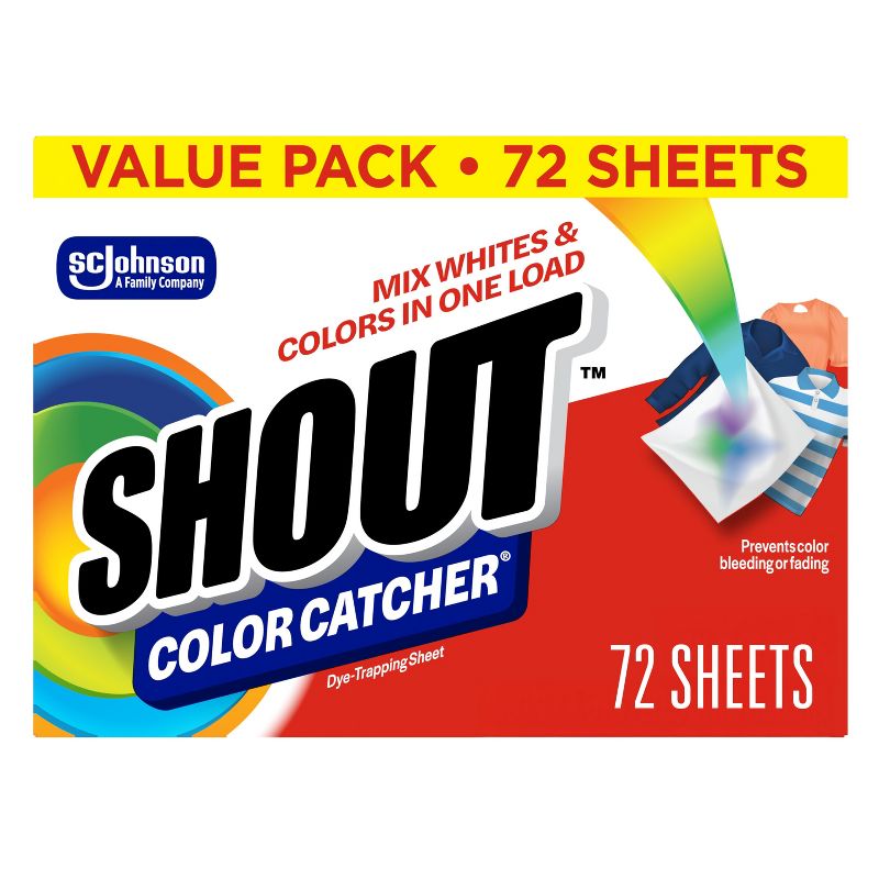 Shout Color Catcher Dye Trapping Laundry Sheets - 72ct