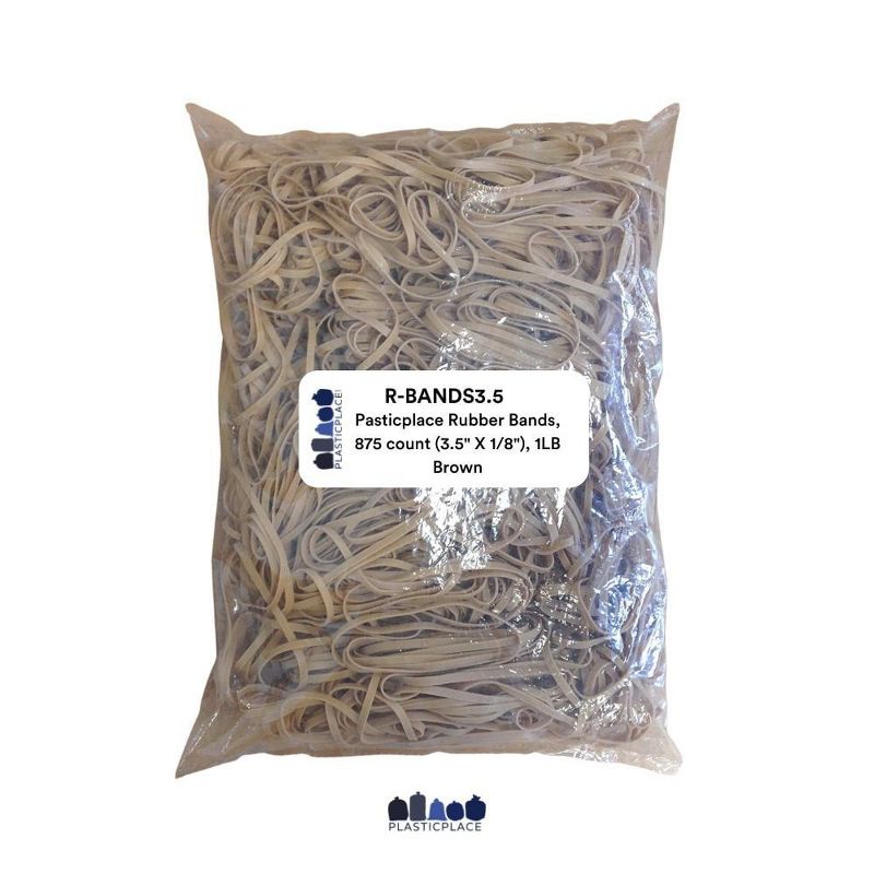 Plasticplace Rubber Bands, 3.5" x 1/8", 5 Pound
