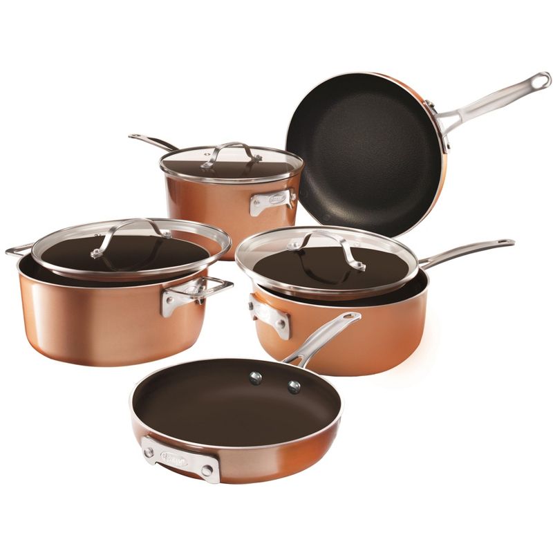Gotham Steel Stackable Cookware Set 8 Pc Space Saving Nonstick Cookware Set Pots and Pans Set