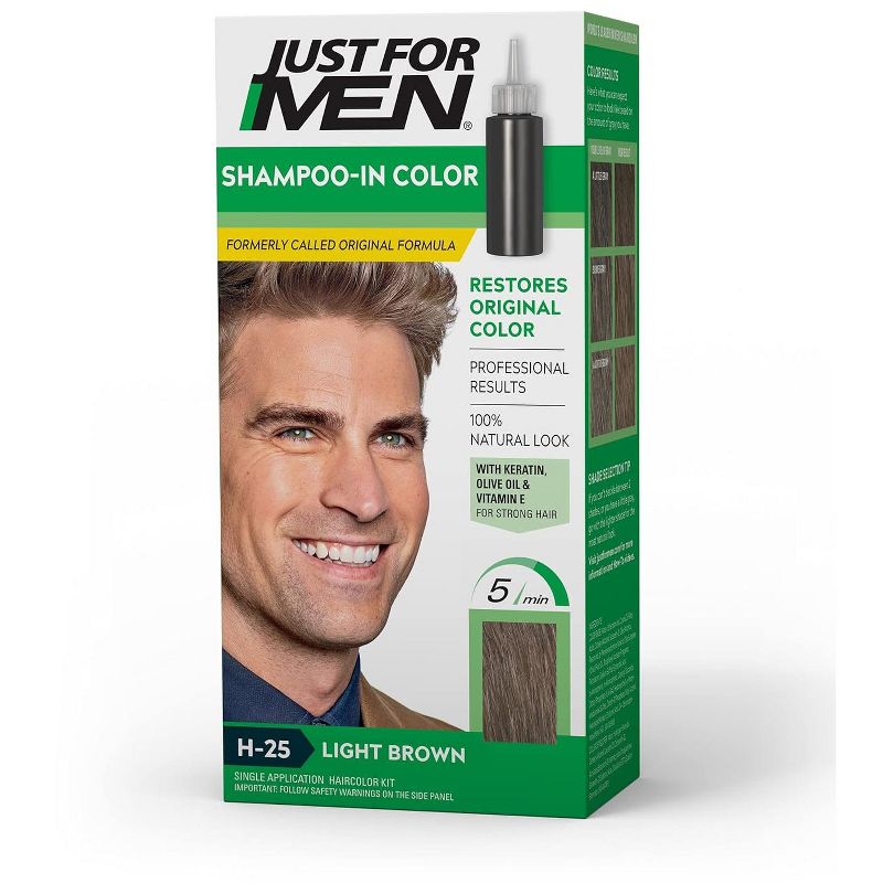 Just For Men Shampoo-In Hair Color, Light Brown, 1 Count