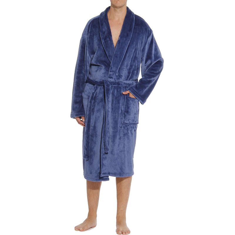46901-BLK-M #FollowMe Velour Robe / Robes for Men