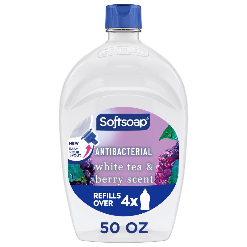 Softsoap Antibacterial Liquid Hand Soap Refill - White Tea & Berry - 50 fl oz
