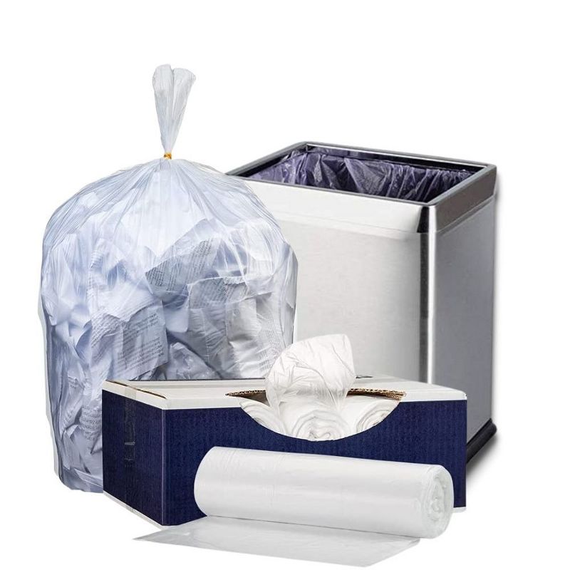 Plasticplace 4 Gallon Trash Bags, Clear (100 Count)