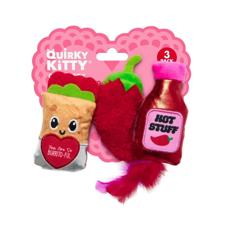 Quirky Kitty You Are Burrito-Ful Plush Cat Toy