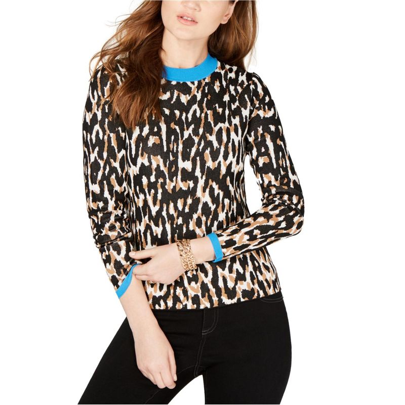 I.N.C International Concepts Womens Leopard Pullover Sweater, leopard, Small