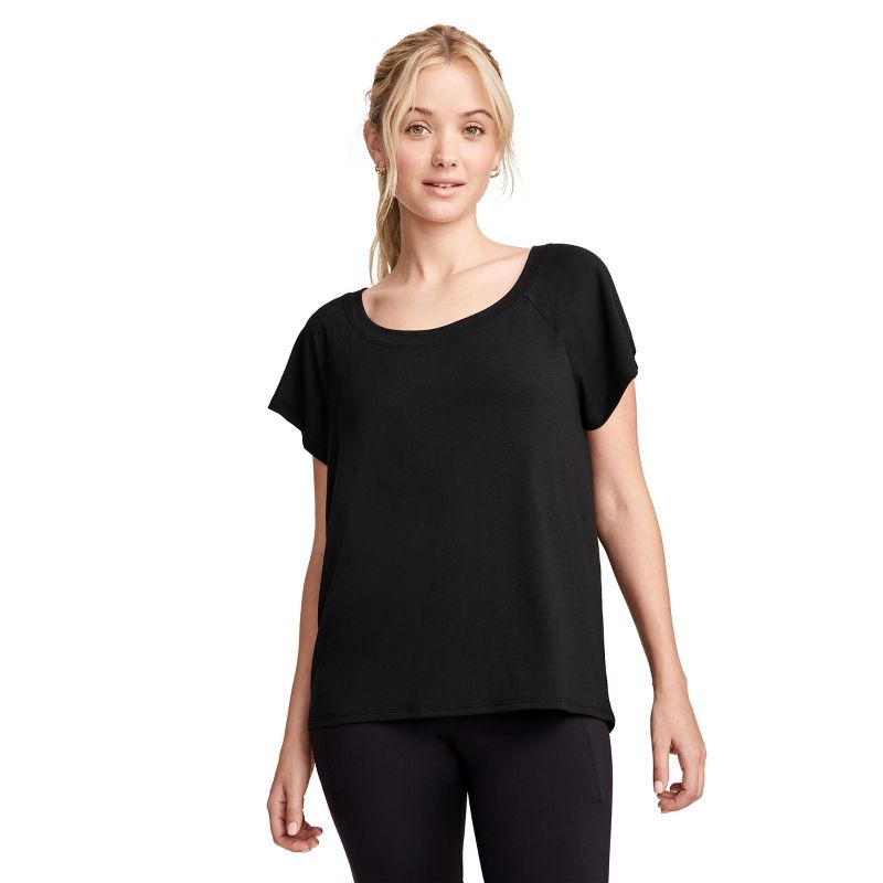 Jockey Women's EVERACTIVE Oversized Tee XS Black