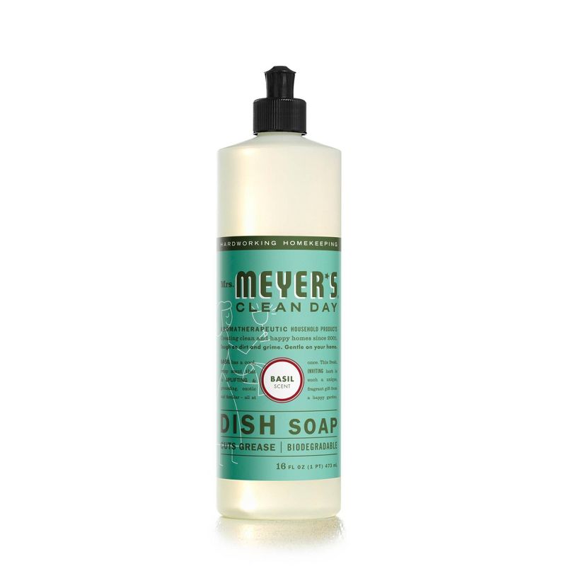 Mrs. Meyer's Clean Day Basil Scent Liquid Dish Soap - 16 fl oz