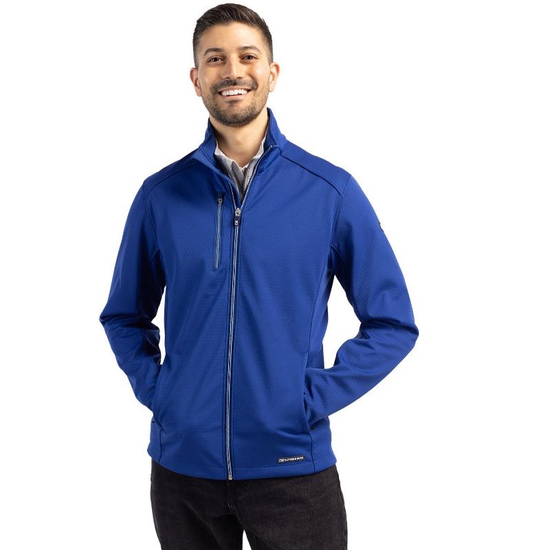 Cutter & Buck Evoke Softshell Recycled Full Zip Mens Jacket - Tour Blue - L