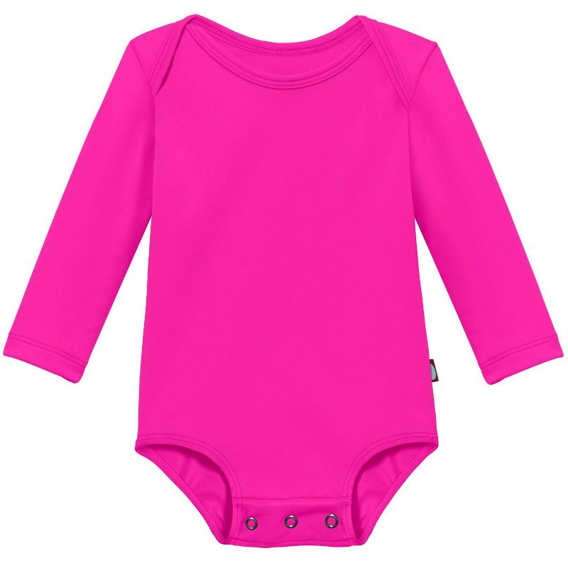 City Threads Swim UPF 50+ Rashguard Lap Bodysuit for Boys and Girls - USA-Made, Hot Pink, 3-6 months