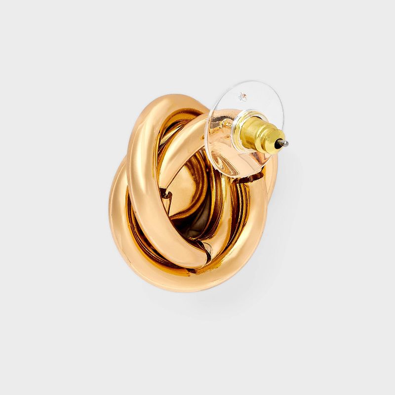 Pearl Button Earrings - A New Day™ Gold