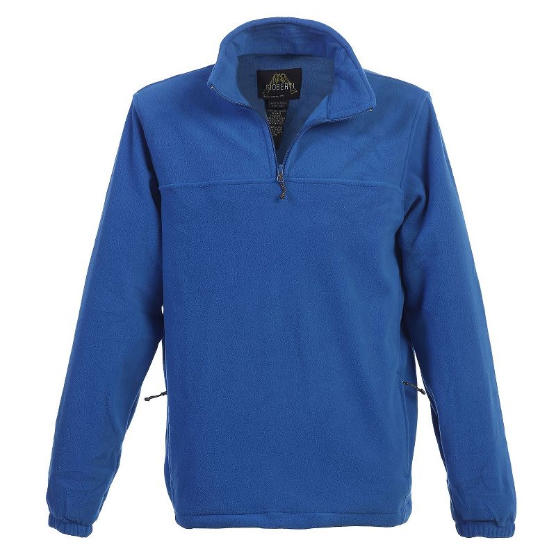 Gioberti Men's Half Zip Polar Fleece Jacket, Royal Blue, Large