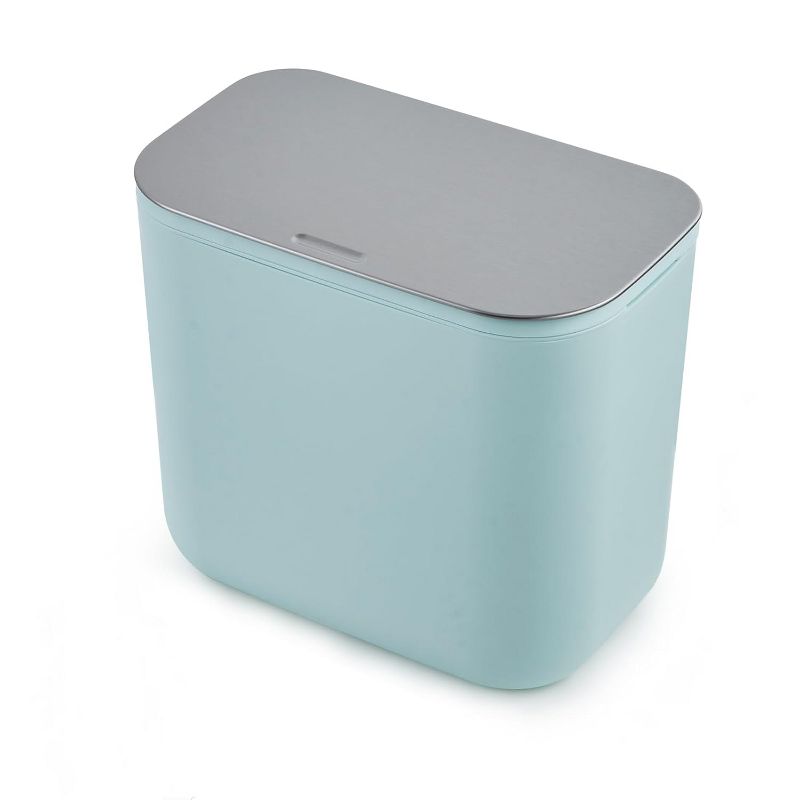 2.5-Gallon/9LUnder Cabinet Trash Can, Wall Mounted, Hands-Free Lidless Design, Easy-Clean Plastic, for Kitchen & Bathroom Green