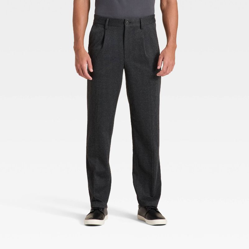 Men's Plaid Dress Trousers - Goodfellow & Co™ Dark Gray 40x32
